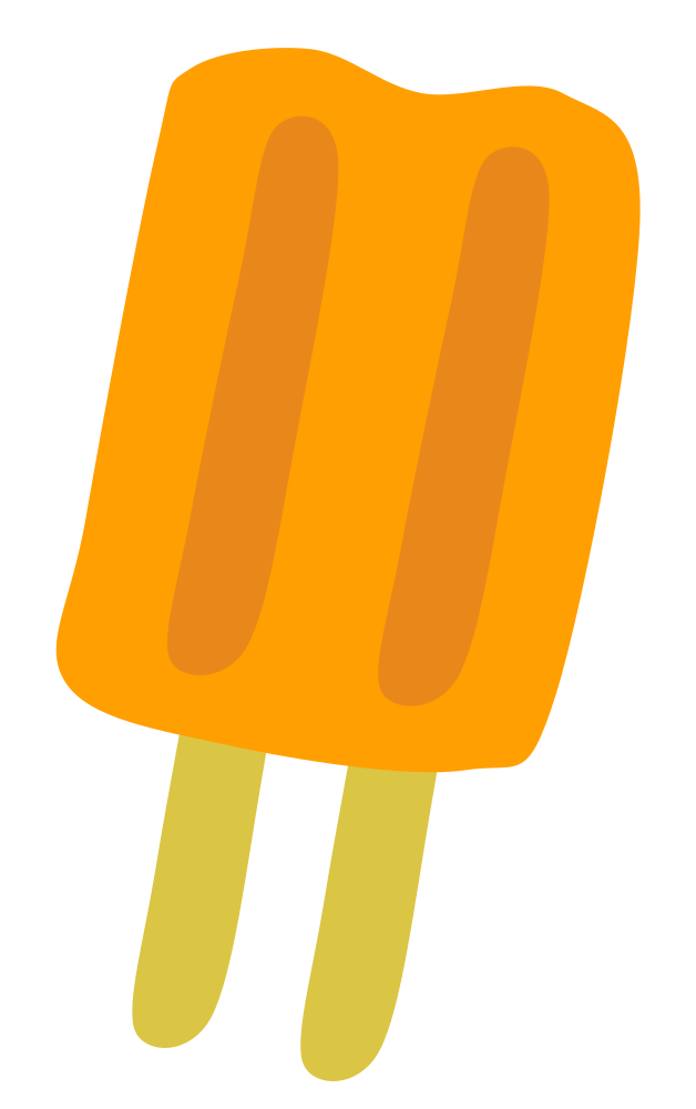 OnlineLabels Clip Art - Orange Popsicle