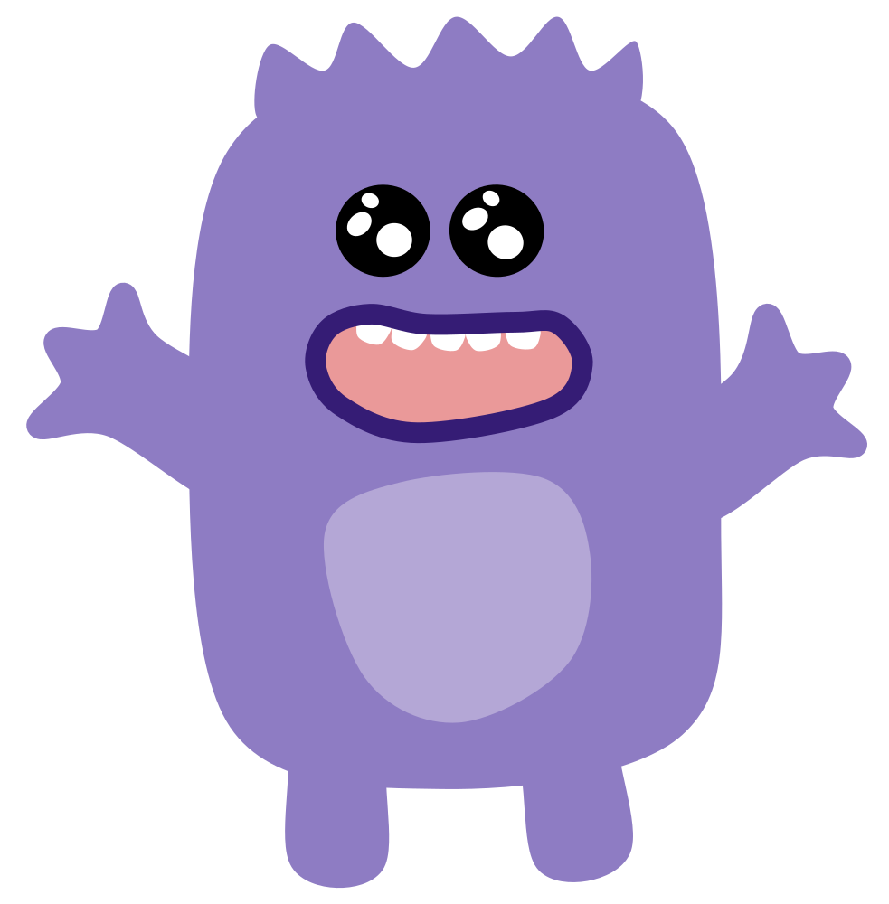 OnlineLabels Clip Art - Purple Monster