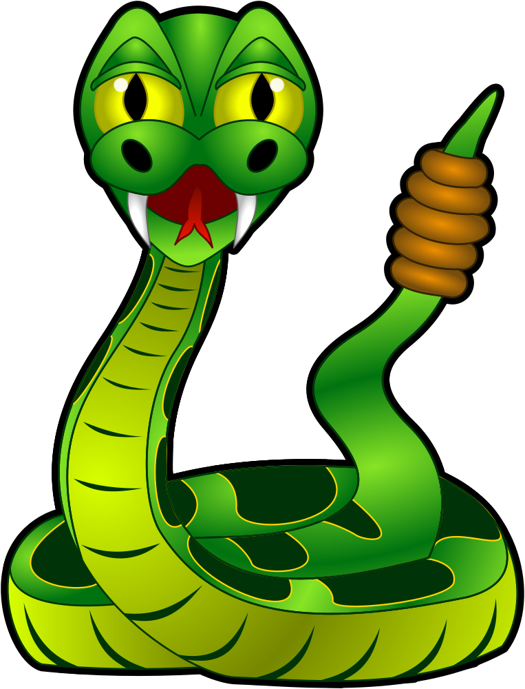 OnlineLabels Clip Art - Cartoon Rattlesnake