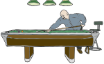 Pool Table with Player