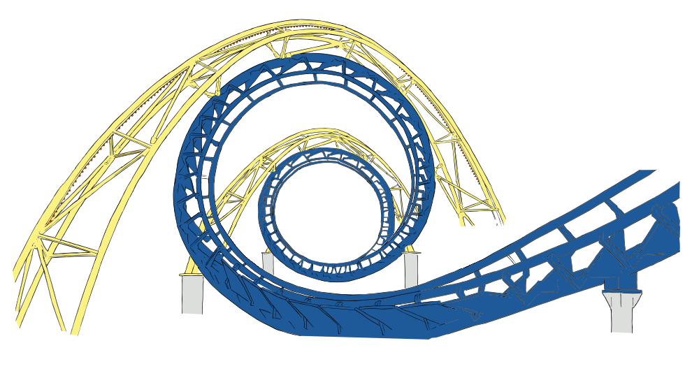 OnlineLabels Clip Art - Roller Coaster Tracks