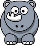 Cartoon rhino