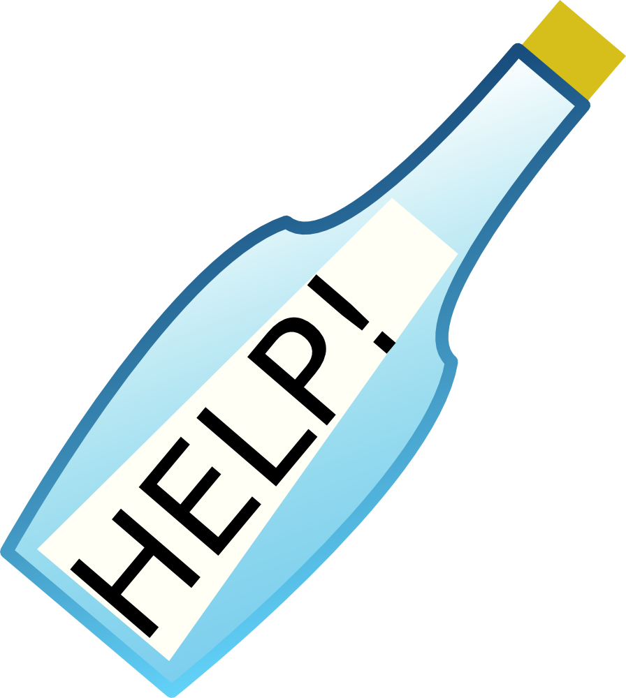 OnlineLabels Clip Art message in a bottle