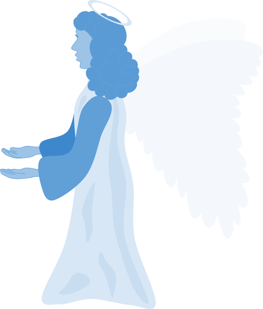 OnlineLabels Clip Art - Angel of blue