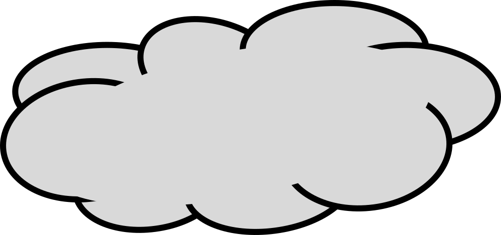 OnlineLabels Clip Art - Grey cloud #3