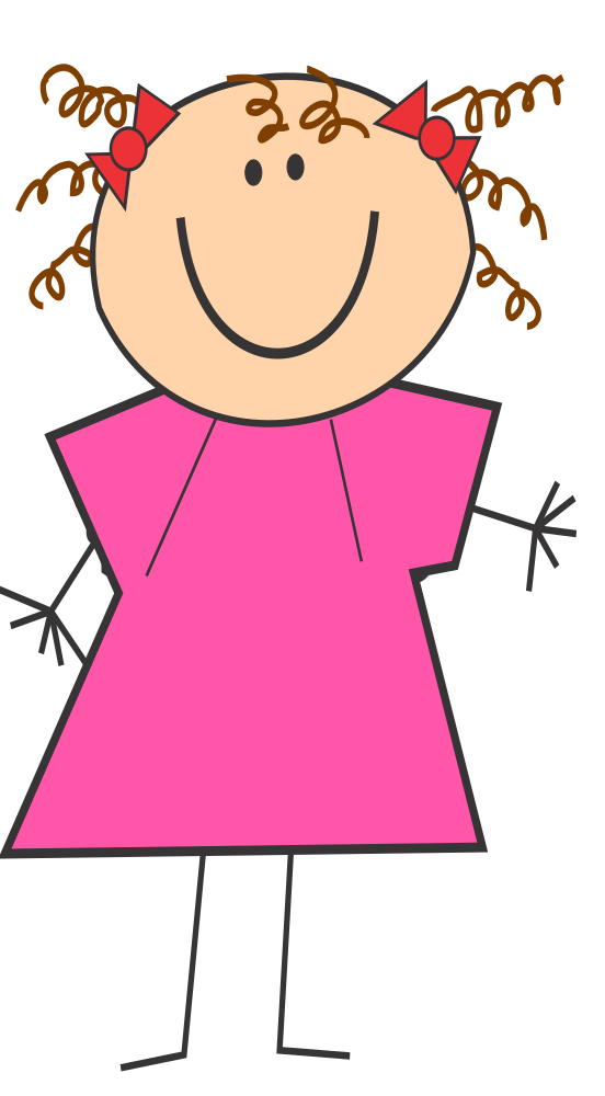 OnlineLabels Clip Art - Funny girl 2