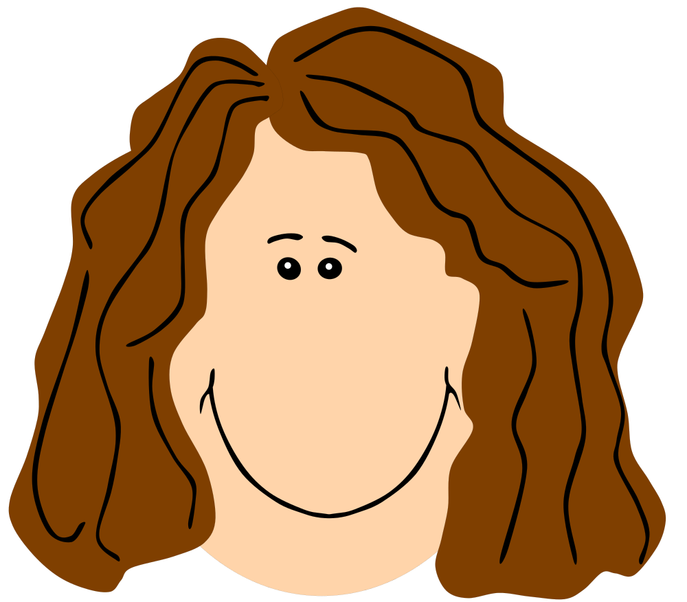 OnlineLabels Clip Art - Mom Face Brown