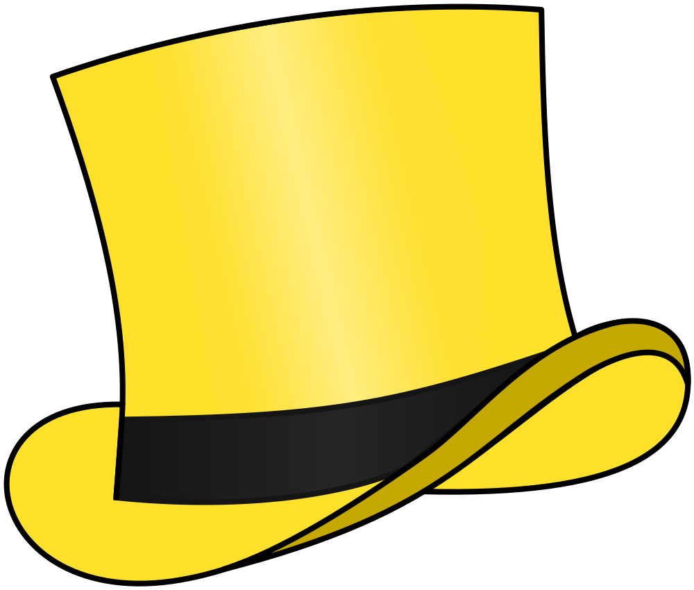Onlinelabels Clip Art Top Hat Yellow