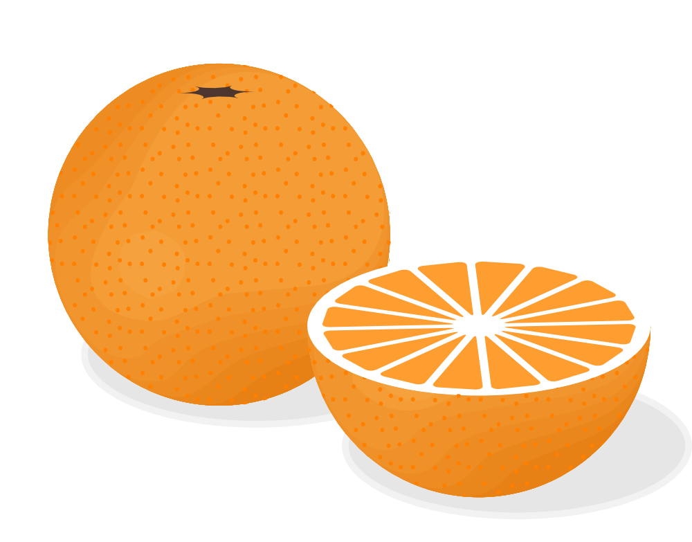 Апельсин рисунок на прозрачном фоне