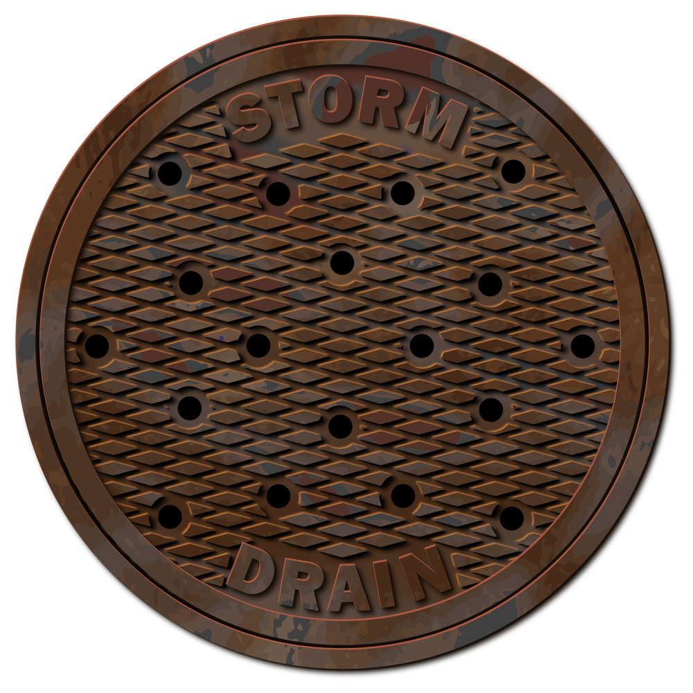 OnlineLabels Clip Art - Storm Drain Manhole Cover