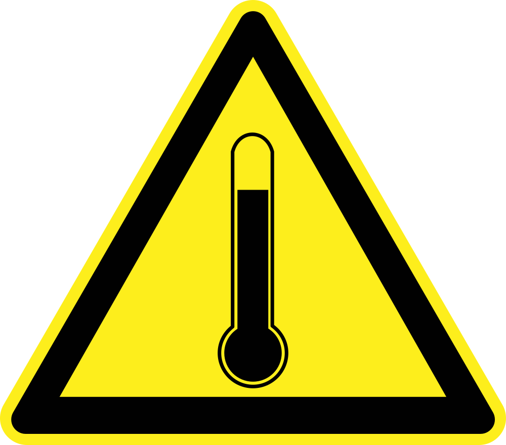 OnlineLabels Clip Art - Temperature Warning Sign