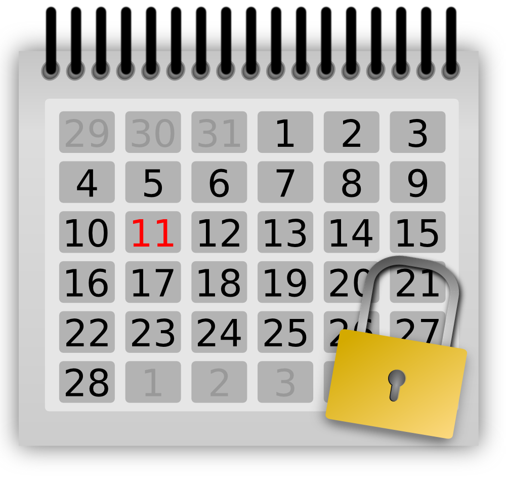 OnlineLabels Clip Art locked_calendar