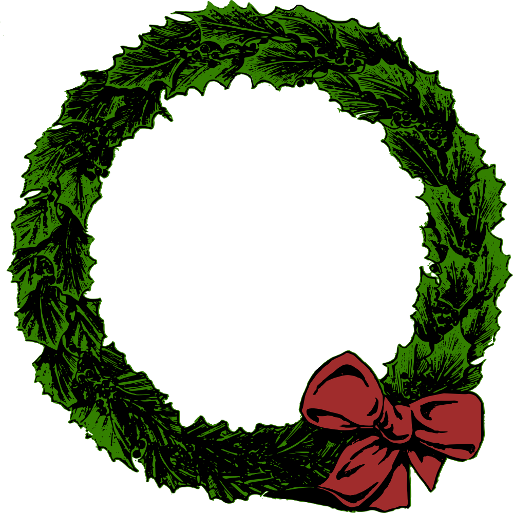 Download OnlineLabels Clip Art - Xmas Wreath