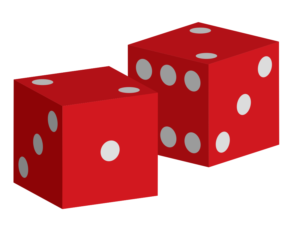 OnlineLabels Clip Art - Two red dice