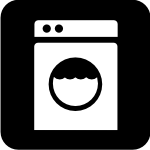 Services Icon Clothes Wash - Black