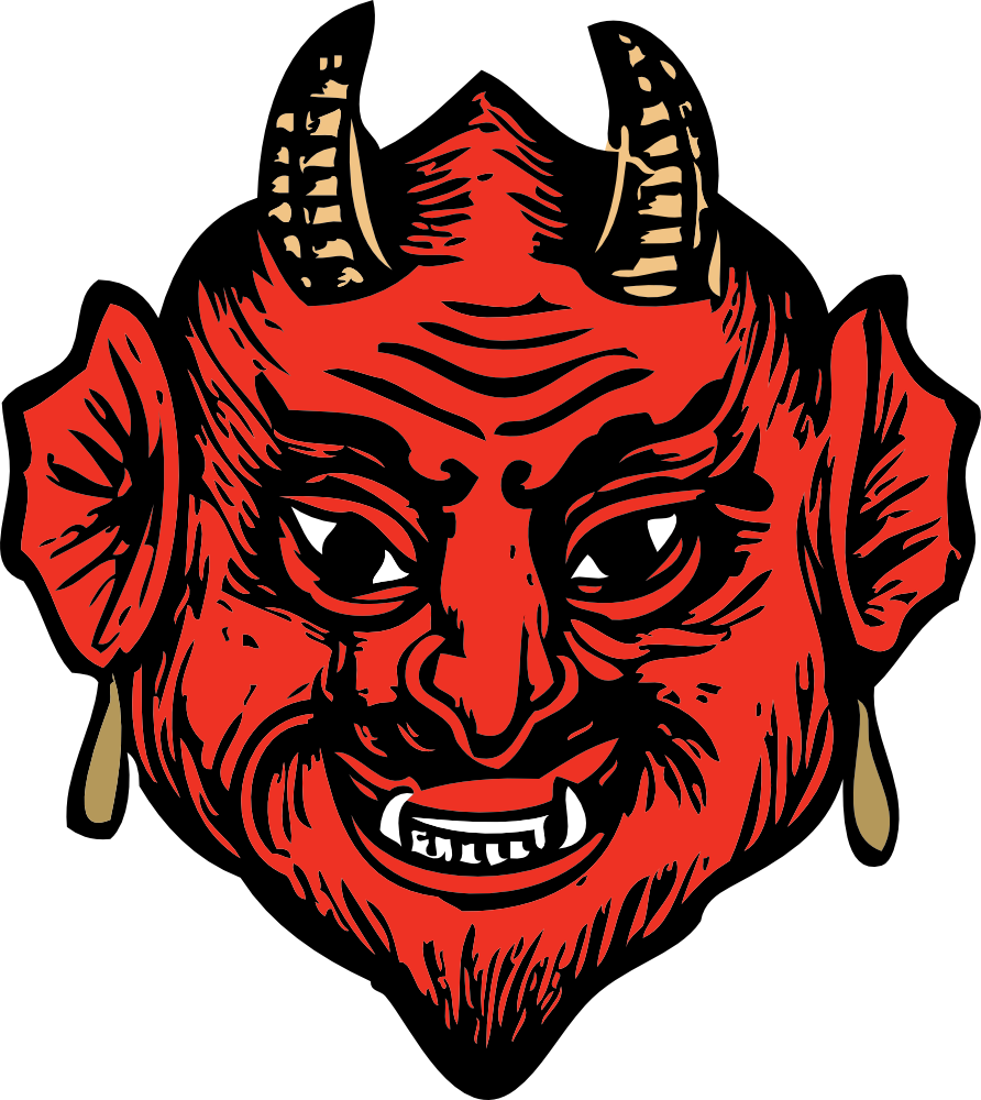 OnlineLabels Clip Art - devil head. 