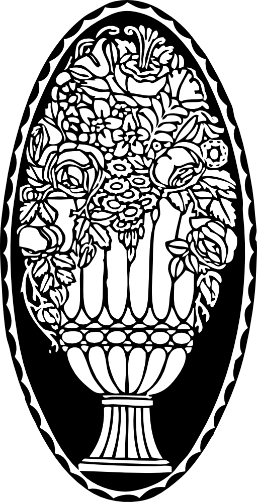 OnlineLabels Clip Art roses ornament