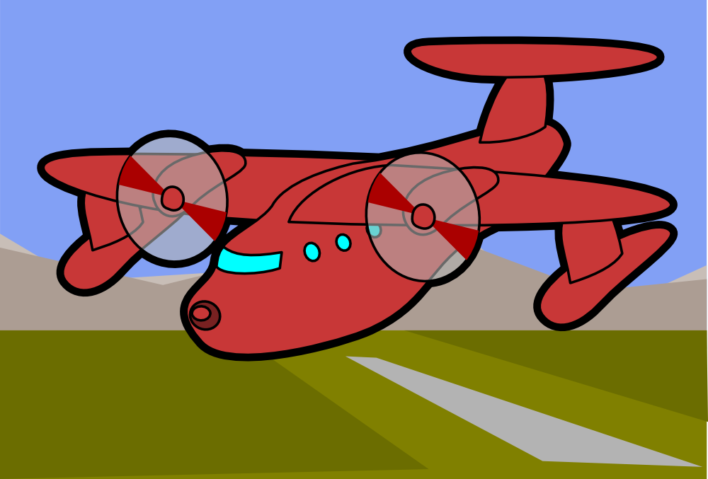 OnlineLabels Clip Art - Red Plane