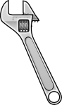 Adjustable wrench - icon style 1