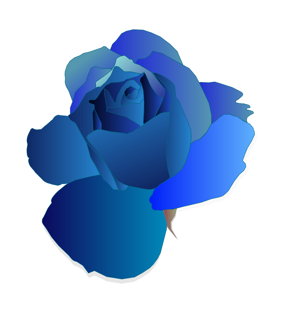 OnlineLabels Clip Art - Blue Rose