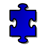Blue Jigsaw piece 01