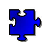 Blue Jigsaw piece 10