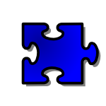 Blue Jigsaw piece 14