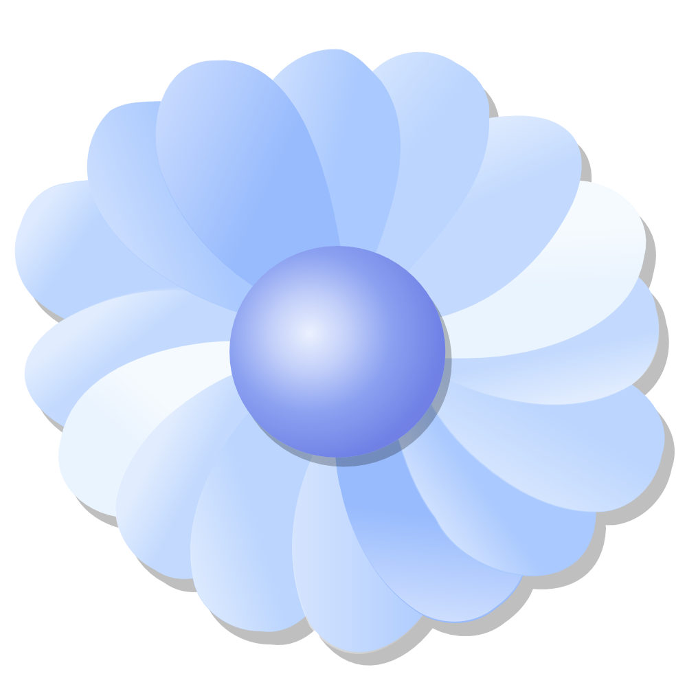 OnlineLabels Clip Art Blue flower