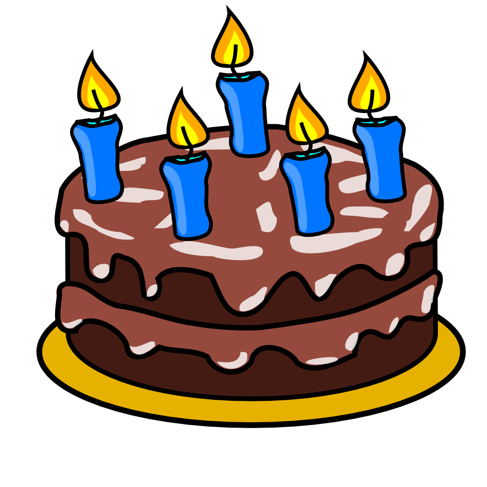 OnlineLabels Clip Art - Chocolate birthday cake. 