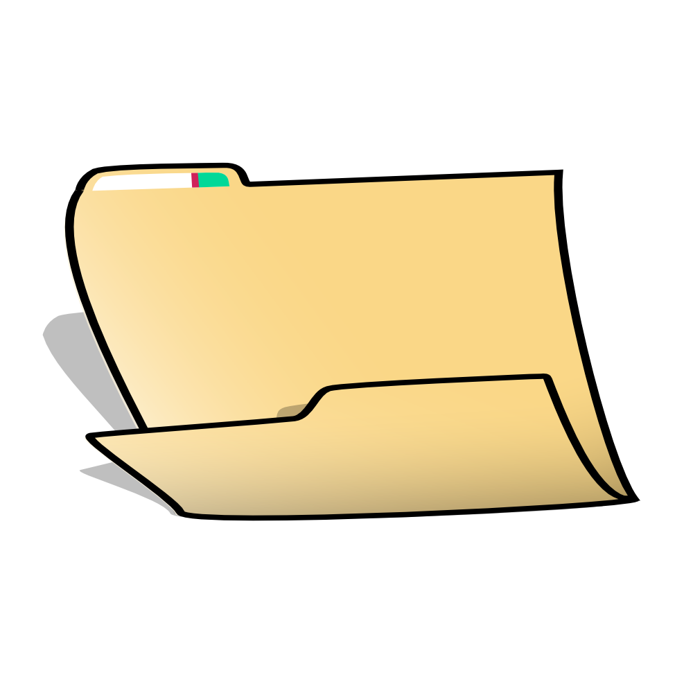 OnlineLabels Clip Art - Folder (horizontal)