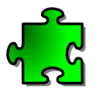 Green Jigsaw piece 12