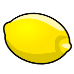 Lemon With Black Outline