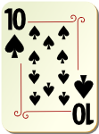 Ornamental deck 10 of spades