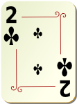 Ornamental deck 2 of clubs