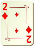 Ornamental deck 2 of diamonds