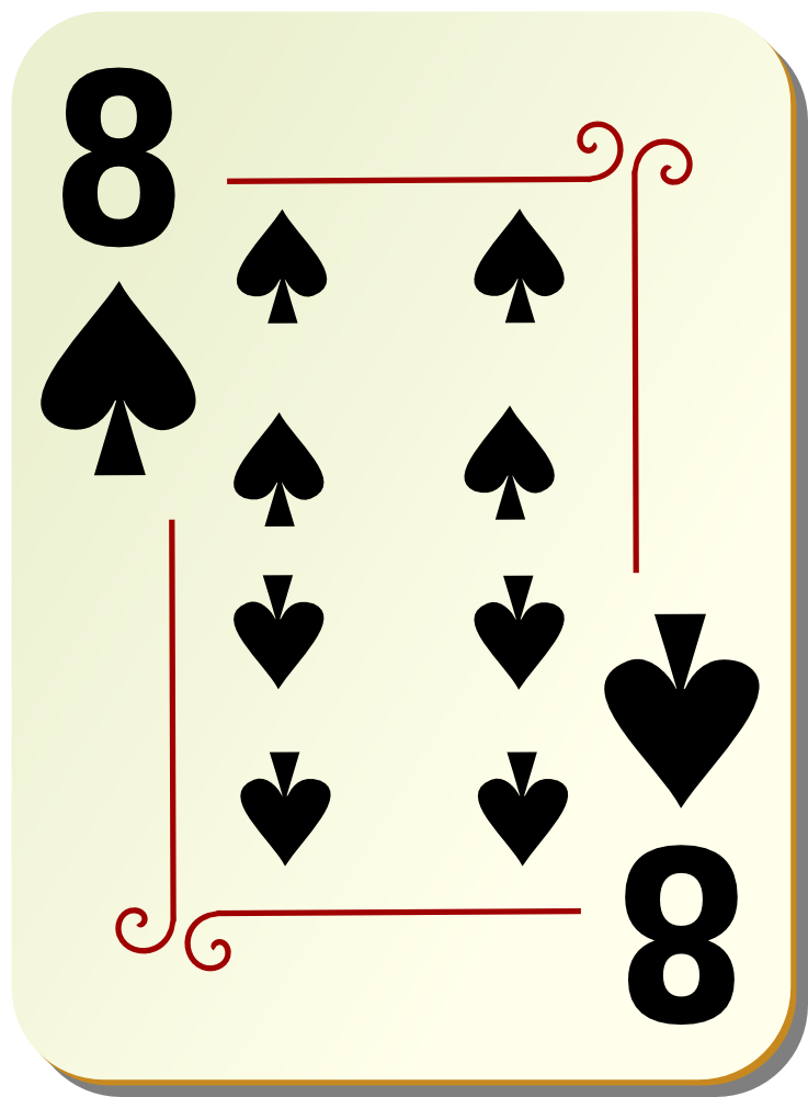 OnlineLabels Clip Art - Ornamental deck 8 of spades