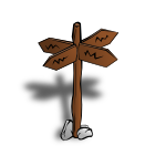 RPG map symbols Crossroads Sign