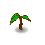 Shaded Palm Tree