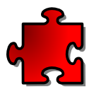 Red Jigsaw piece 12