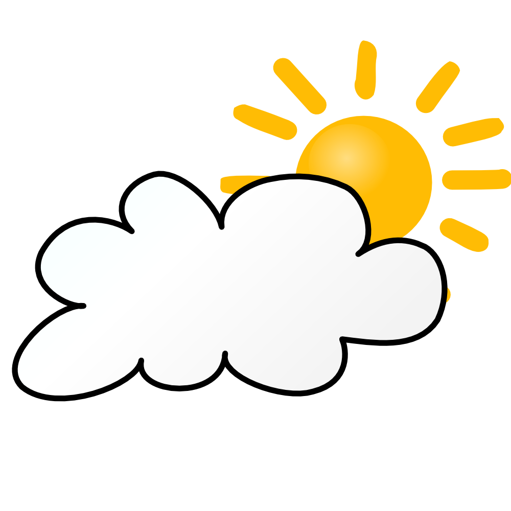 Weather Symbols Cloudy Day Clip Art from OnlineLabels.com.