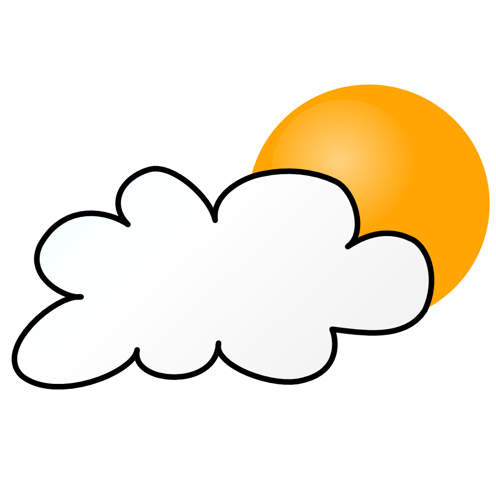 Weather Symbols Cloudy Day simple Clip Art from OnlineLabels.com.