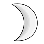 Weather Symbols Moon (silver)