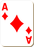 White deck Ace of diamonds