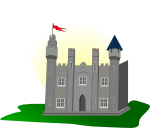 Castle with flag