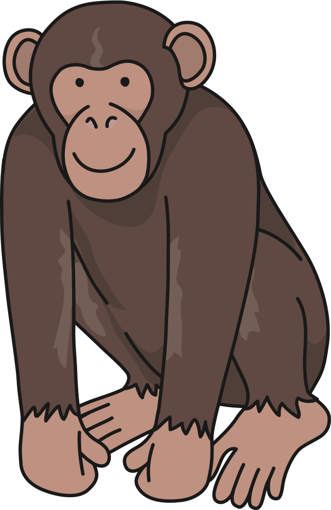 OnlineLabels Clip Art - Chimpanzee