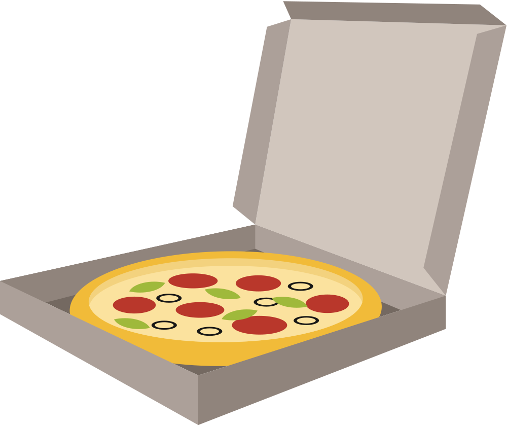 OnlineLabels Clip Art Pizza in box
