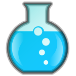 Lab Icon 1 Flask With Blue Liquid