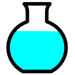 Lab Icon Flask - Light Blue