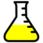 Lab Icon - Flask with Yellow