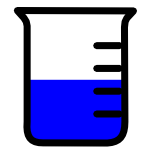 Lab Icon - Beaker With Blue